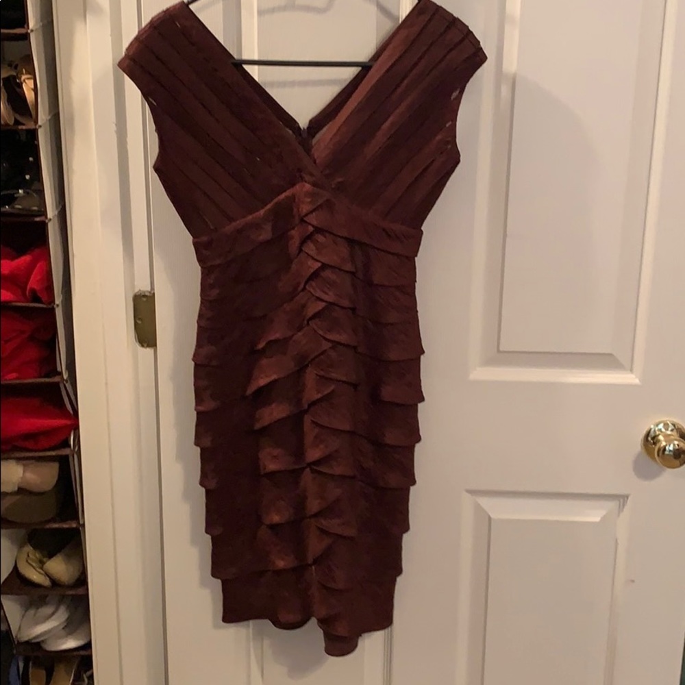 Adrianna Papell Bronze Cocktail Dress - Size 6P